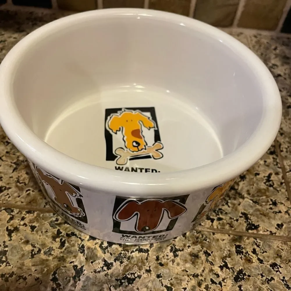 Mug Shots Signature Stoneware Dog Bowl 6 inch